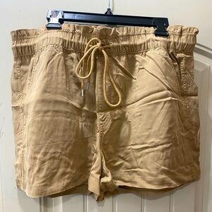 Loft Khaki Drawstring Shorts Paperbag Waist XL